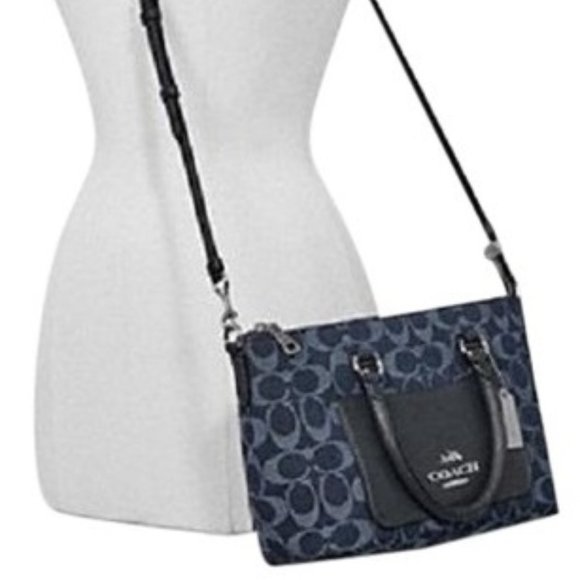 Coach Denim Signature Mini Emma Crossbody - Picture 5 of 7